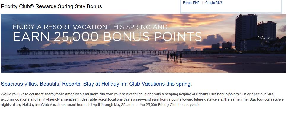 Priority Club 25K Vacations 5 25 12 