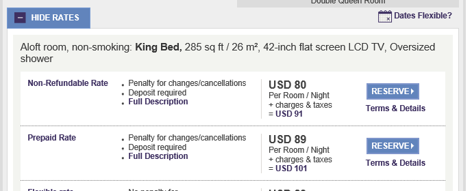 Starwood Best Rate Guarantee Denied When Rate Truly Lower At