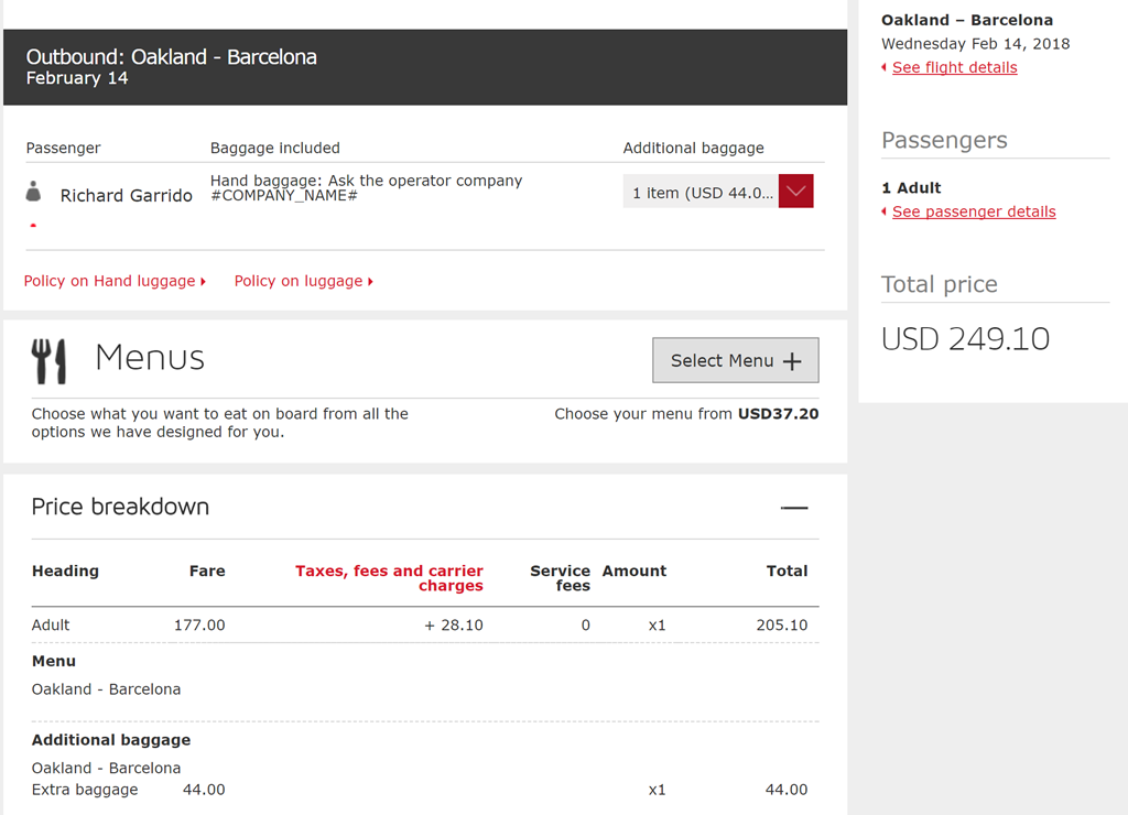 norwegian excess baggage fee