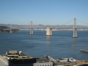 San Francisco Hyatt Regency Club view of Bay Bridge