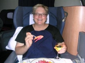British Airways First Class Meal