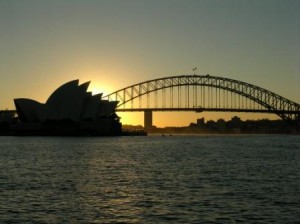 Sunset over Sydney Opera House