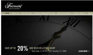Fairmont Hotels 20% off and a Free Night