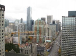 Vancouver Sheraton Wall Centre - Burrard Street View north