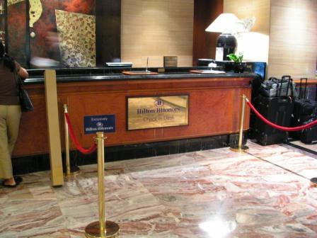 Hilton HHonors Reception Desk, Hilton Singapore