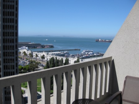 View of San Francisco Bay from Hyatt Regency King Balcony room