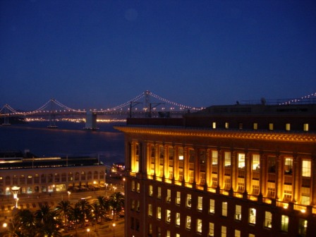 Hyatt Regency San Francisco Market Street view of Bay Bridge
