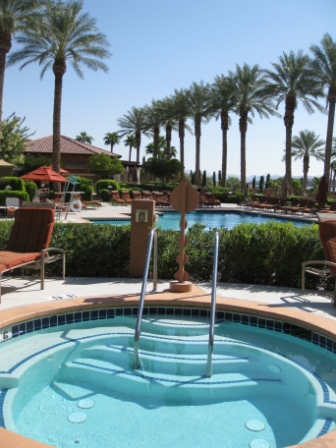 Loews Lake Las Vegas Resort upper pool and spa tub