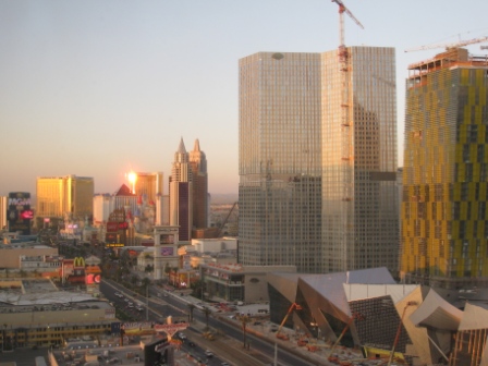 Planet Hollywood Las Vegas view of Strip at daybreak