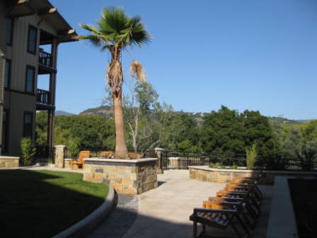 Westin Verasa Napa south courtyard at bocce courts