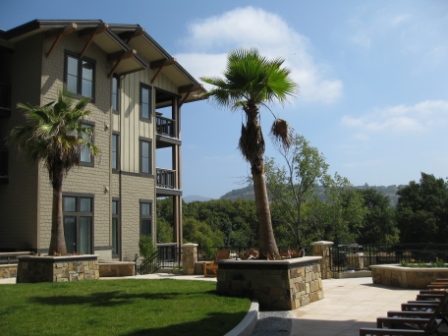 Westin Verasa Napa bocce courtyard palms