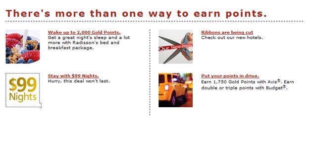 Goldpoints Plus Ways to Earn - No link showing how to earn points from hotel stays