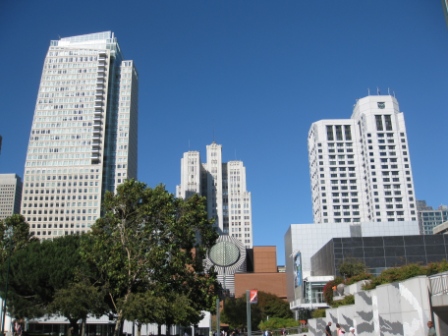 W San Francisco (right) and St. Regis Hotel (left)