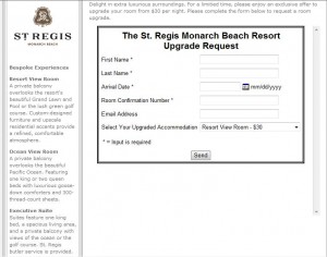 a screenshot of a hotel registration form