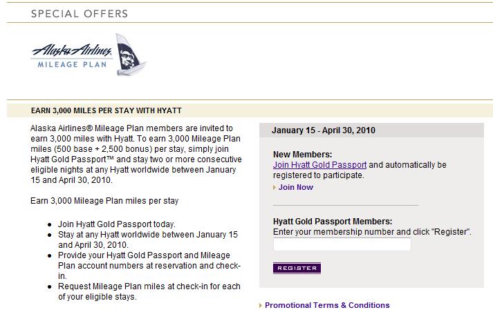 Hyatt Gold Passport Alaska Airlines offer