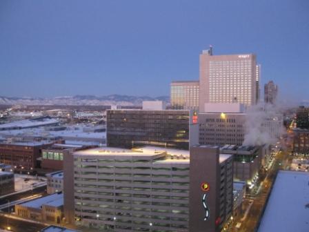 Hyatt Regency Convention Center and Crowne Plaza seen from Sheraton Denver Downtown
