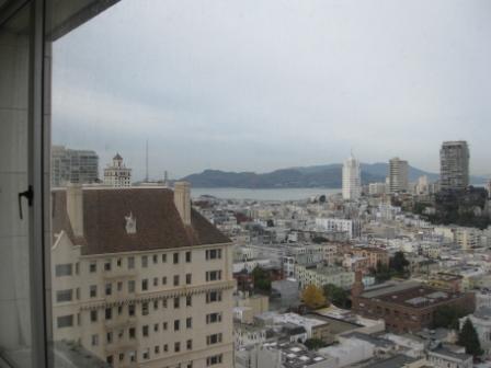 View of Golden Gate Bridge from San Francisco Fairmont Sutro Suite