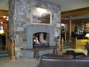 a fireplace in a living room