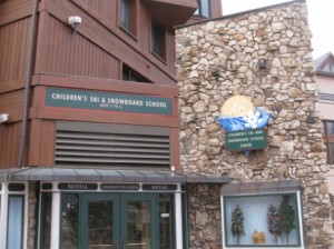 a building with a sign on the side