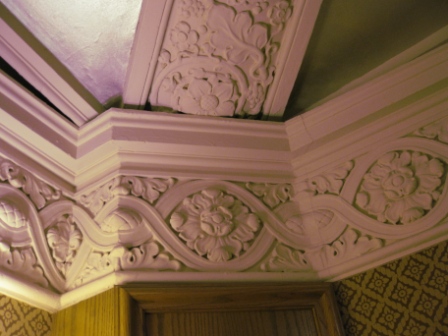 a close-up of a ceiling