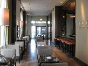 a long shot of a restaurant