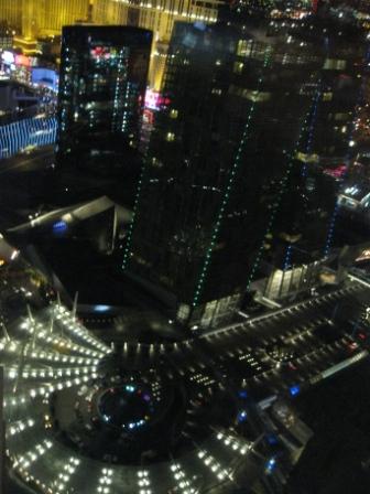 high angle view of a city at night
