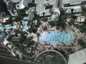 a pool in a resort