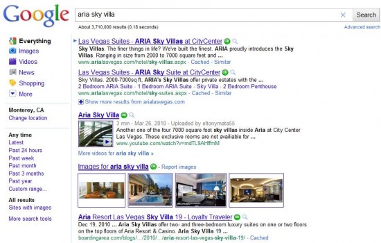 a screenshot of a search engine