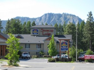 a building with a sign in front of it