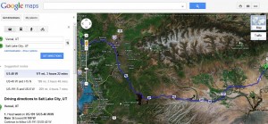 a map of a route