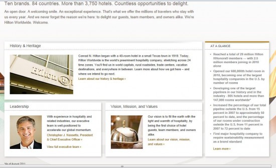 a screenshot of a hotel website