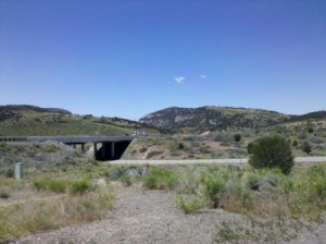 a bridge over a road