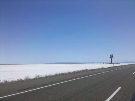 a road with snow on the side