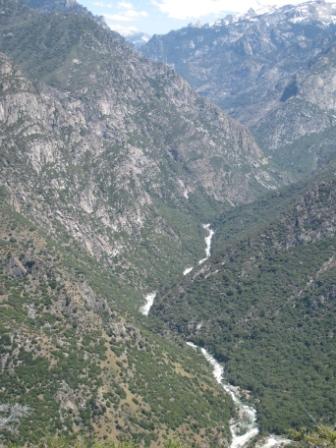 a high angle view of a valley