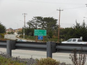 a road sign on a highway