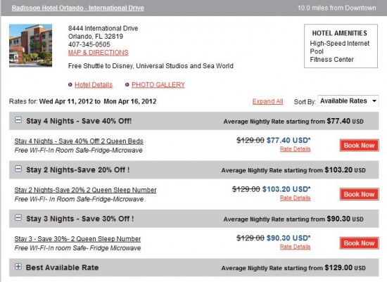 travel agent rates for radisson