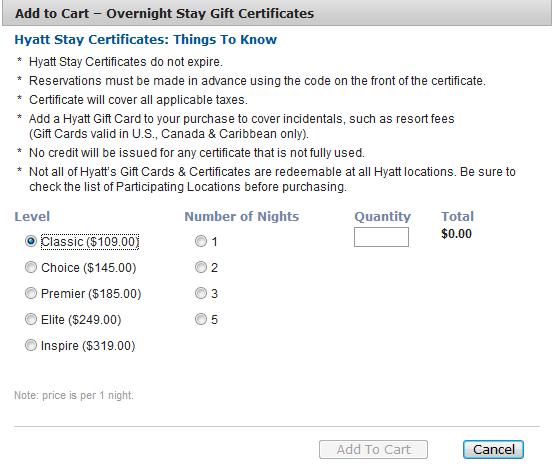 a screenshot of a gift certificate