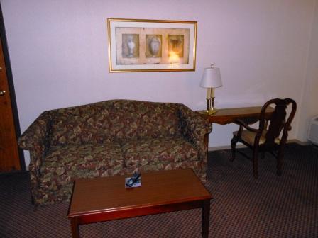 a couch and table in a room