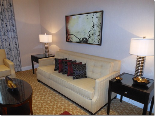 JW Marriott LaSalle Suite living room