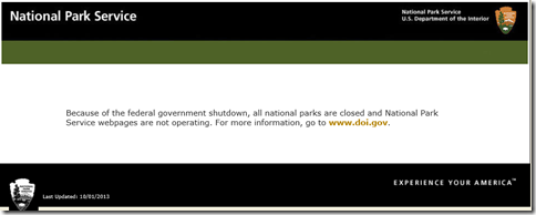 NPS shutdown