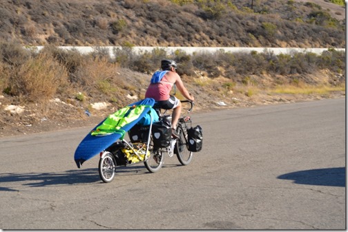 California bike and surfer