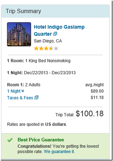 Hotel Indigo Expedia rate