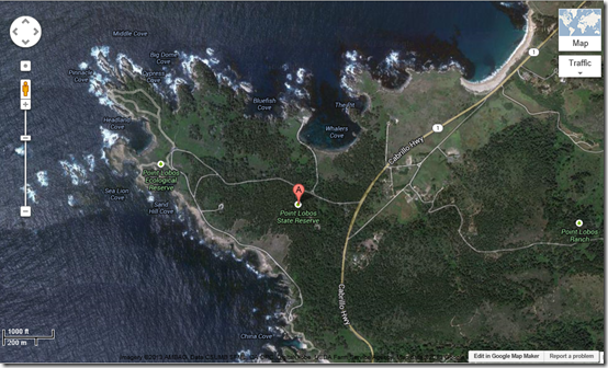 Point Lobos GoogleSat
