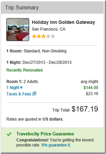 Travelocity HI SF