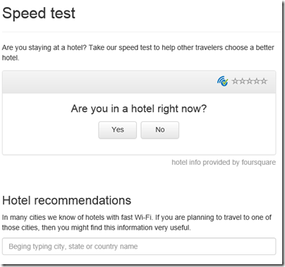 Hotel WiFi Speed Test