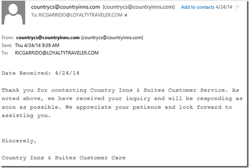 Country Inn email