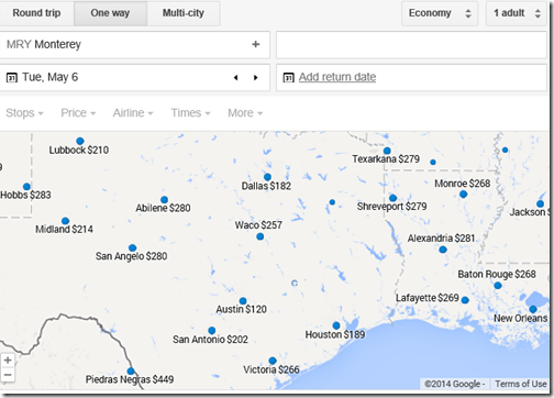 Google Flights MRY-TX-2