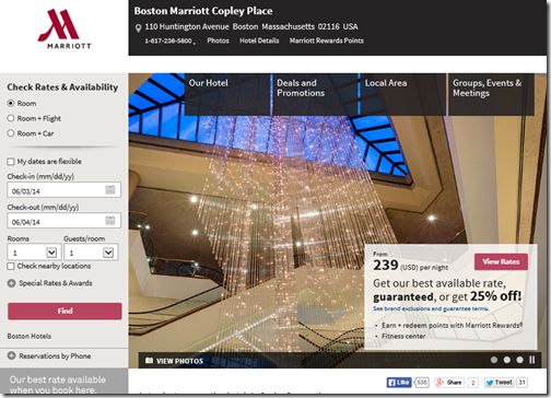 Marriott Boston Facebook icon