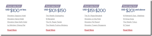 Starwood Now or More rates