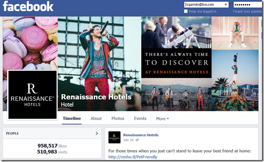 Facebook Renaissance Hotels
